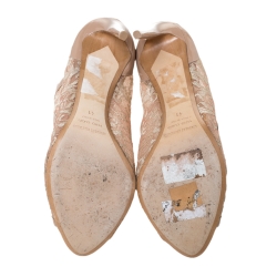 Nicholas Kirkwood Beige Lace And Patent Phoenix Sandals Size 41