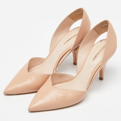 Pre Owned Nicholas Kirkwood Beige Leather Slingback Pumps Size 39 