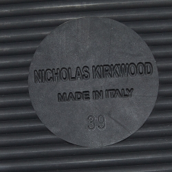 Pre Owned Nicholas Kirkwood Burgundy Suede and Patent Leather Fur High Top Sneakers  Size 39