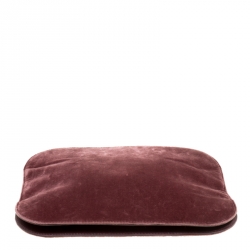 Pre Owned Nina Ricci Burgundy Velvet Elide Clutch