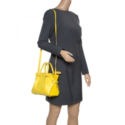 Nina Ricci Yellow Leather Small Marche Tote