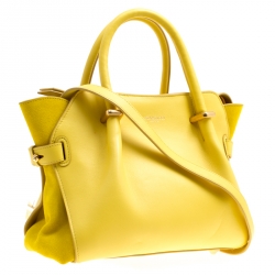 Nina Ricci Yellow Leather Small Marche Tote