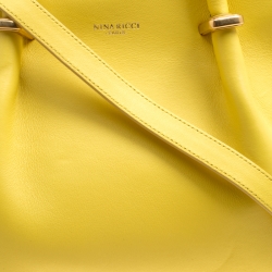 Nina Ricci Yellow Leather Small Marche Tote