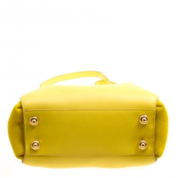 Nina Ricci Yellow Leather Small Marche Tote