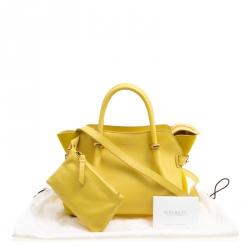 Nina Ricci Yellow Leather Small Marche Tote