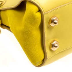 Nina Ricci Yellow Leather Small Marche Tote
