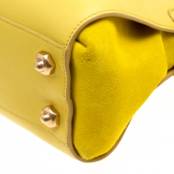 Nina Ricci Yellow Leather Small Marche Tote