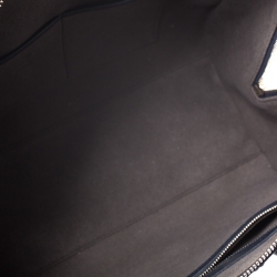 Pre Owned Nina Ricci Navy Blue Python Boston Bag