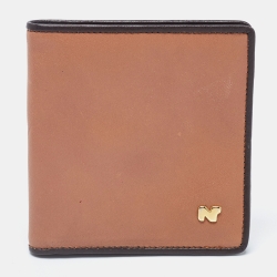 Two Tone Brown Leather Bifold Compact