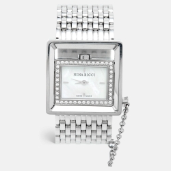 Of Pearl Stainless Steel Diamond N02283 Women's Wristwatch 28.50