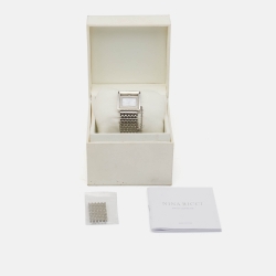 Nina Ricci Mother Of Pearl Stainless Steel Diamond N02283 Women's Wristwatch 28.50 mm