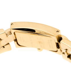 Pre Owned Nina Ricci White Dial Gold Plated Stainless Steel Classic Rectangular N00242 Women's Wristwatch 16 mm