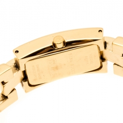 Pre Owned Nina Ricci White Dial Gold Plated Stainless Steel Classic Rectangular N00242 Women's Wristwatch 16 mm