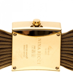 Pre Owned Nina Ricci Silver Gold Plated Stainless Women's N019.42 Women’s Wristwatch 24 mm
