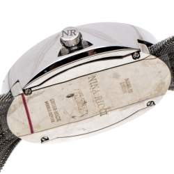 Pre Owned Nina Ricci Silver Pleated Mesh Stainless Steel N035.13 Women's Wristwatch 25 mm