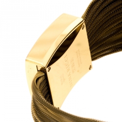 Pre Owned Nina Ricci Mother of Pearl Gold Plated Stainless Steel NO19.42 Women's Wristwatch 24 mm