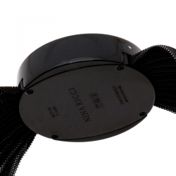 مملوكة مسبقًا Nina Ricci Black PVD Coated Stainless Steel Diamonds N021.94 Women's Wristwatch 31 mm