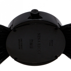 مملوكة مسبقًا Nina Ricci Black PVD Coated Stainless Steel Diamonds N021.94 Women's Wristwatch 31 mm