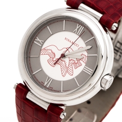 Pre Owned Nina Ricci Silver Grey Stainless Steei N034.13 Women's Wristwatch 40 mm