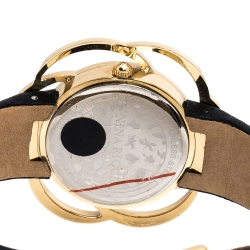 Pre Owned Nina Ricci Mother of Pearl Gold Tone Stainless Steel Flower NO63004SM Women's Wristwatch 38 mm