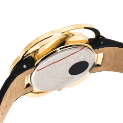 Pre Owned Nina Ricci Mother of Pearl Gold Tone Stainless Steel Flower NO63004SM Women's Wristwatch 38 mm