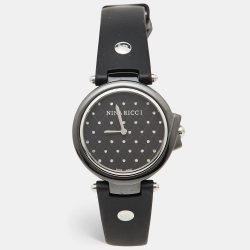 Black Hi-Tech Ceramic Stainless Steel Silicone Rubber NO68010SM Women's Wristwatch 36.50