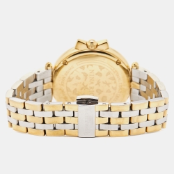 Pre Owned Nina Ricci Silver Two-Tone Stainless Steel Diamond Classic N081024SM Women's Wristwatch 36 mm