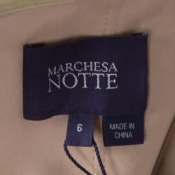 Pre Owned فستان نوت باي ماركيزا نمط مورد ترتر أسود ميتاليك بلا حمالات M