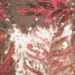 Pre Owned فستان نوتي باي ماركيزا ميدي تي ترتر مورد وردي و ذهبي XL