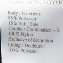 Pre Owned فستان ماركيزا نوت ميكادو صدرية مزينة مطرزة تفتا أزرق كحلي XL