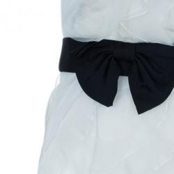 مملوكة مسبقًا Notte By Marchesa Organza Ruffles Off-White Cocktail Dress S