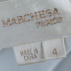 مملوكة مسبقًا Notte By Marchesa Organza Ruffles Off-White Cocktail Dress S