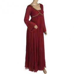 Notte by Marchesa Red Embellished Evening Gown