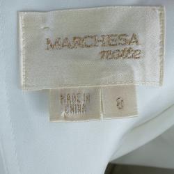 مملوكة مسبقًا Notte By Marchesa Monochrome Sweetheart Lace Rosette Cocktail Dress M