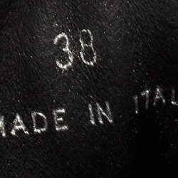 Pre Owned Off-White Black Leather Carryover Sneakers Size 38