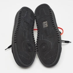 Pre Owned Off-White Black Leather Carryover Sneakers Size 38