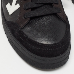 Pre Owned Off-White Black Leather Carryover Sneakers Size 38