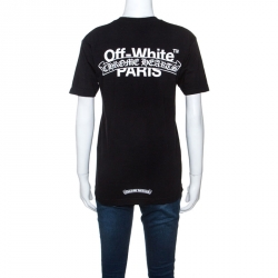 Pre Owned Off white x Chrome Hearts Black Cotton T-shirt S