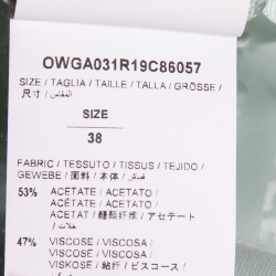 Pre Owned Off-White Mint Green Satin Jacquard Button Front Shirt S