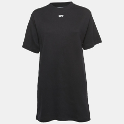 Black Jersey Cotton T-Shirt Dress