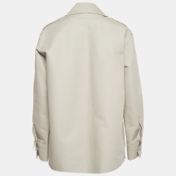 Off-White Grey Cotton Buttoned Jacket S