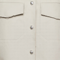 Off-White Grey Cotton Buttoned Jacket S