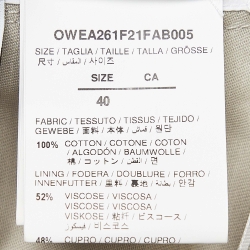 Off-White Grey Cotton Buttoned Jacket S