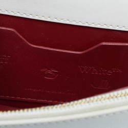 Pre Owned Off-White White Leather Jitney 0.5 Shoulder Bag