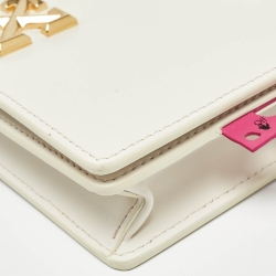 Pre Owned Off-White White Leather Jitney 0.5 Shoulder Bag