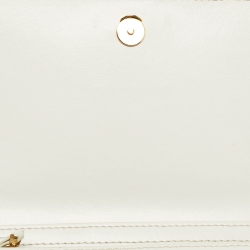 Pre Owned Off-White White Leather Jitney 0.5 Shoulder Bag