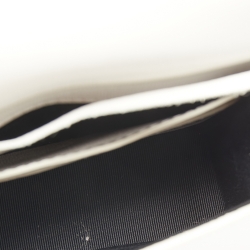 Pre Owned Off-White White/Black Leather Baby Binder Clip Crossbody Bag