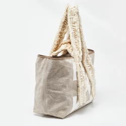Off-White c/o Virgil Abloh Cream/White Canvas and Arrows Tote 