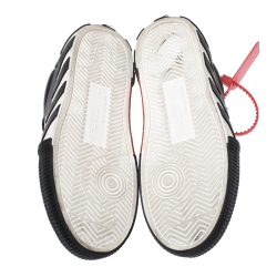 Pre Owned Off-White Black/White Leather Vulcanized Low Top Sneakers Size 37