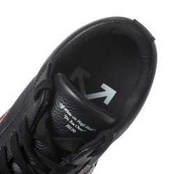 Pre Owned Off-White Black/White Leather Vulcanized Low Top Sneakers Size 37